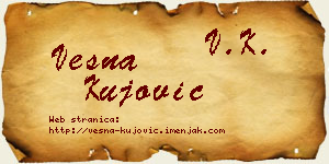 Vesna Kujović vizit kartica